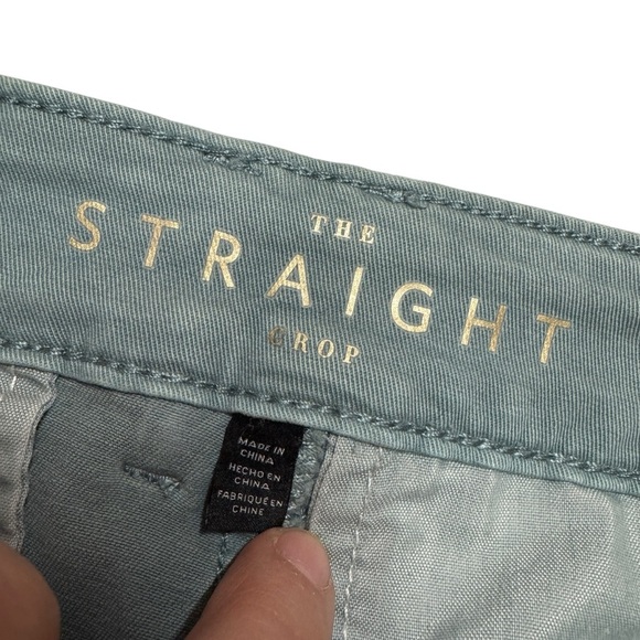 White House Black Market The Straight Crop green chino ankle pants women’s 12 - Picture 6 of 14